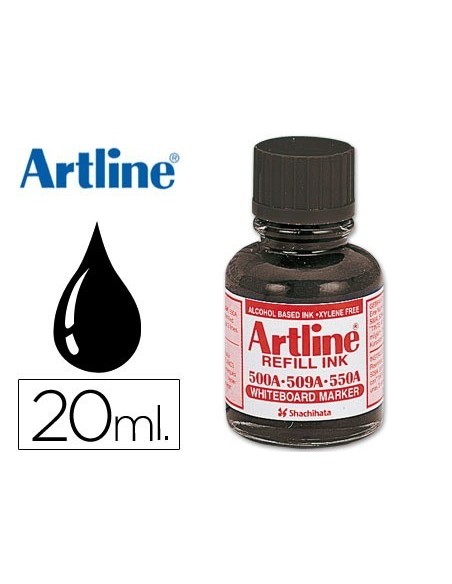 TINTA ARTLINE NEGRO PARA ROTULADOR PIZARRA BLANCA 500-A FRASCO DE 20 ML