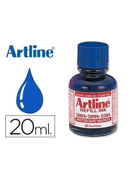 TINTA ARTLINE AZUL PARA ROTULADOR PIZARRA BLANCA 500-A FRASCO DE 20 ML