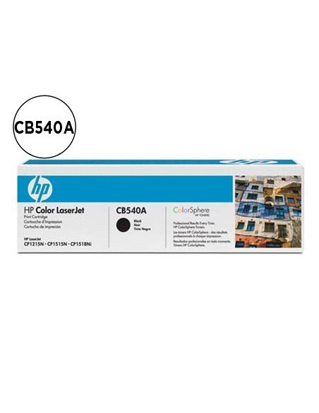 TONER HP CB540A COLOR LASERJET CP-1215/CP-1515/CP-1518 NEGRO WITH COLORSPHERE -2200PAG-