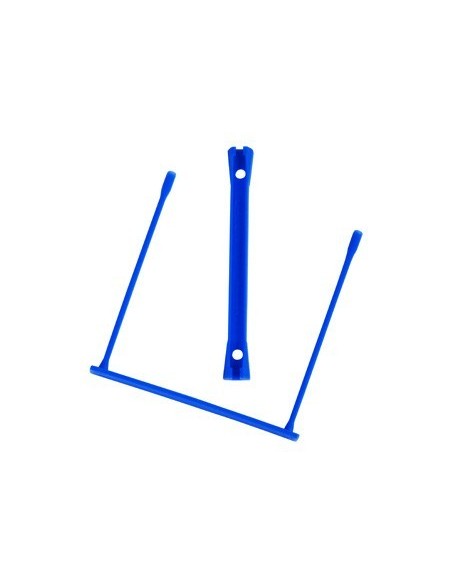 ENCUADERNADOR FASTENER Q-CONNECT PLASTICO E-CLIPS COLOR AZUL CAJA DE 100 UNIDADES