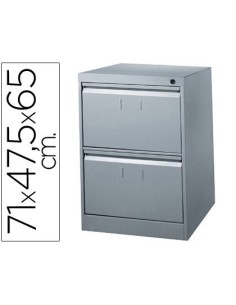 FICHERO CAJONES DE SUELO METALICO DE 2 CAJONES 71CM ALTO,65CM PROF,47,5 ANCHOCOLOR GRIS N.1375 ANTIVUELCO