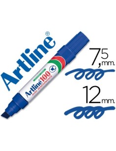 ROTULADOR ARTLINE MARCADOR PERMANENTE 100 AZUL PUNTA BISELADA