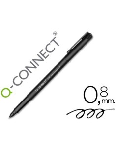 ROTULADOR Q-CONNECT RETROPROYECCION PUNTA FIBRA MEDIA REDONDA 0.8 MM PERMANENTE NEGRO