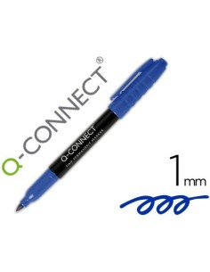 ROTULADOR Q-CONNECT PARA CD/DVD PUNTA FIBRA PERMANENTE AZUL PUNTA REDONDA 1,0 MM