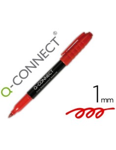 ROTULADOR Q-CONNECT PARA CD/DVD PUNTA FIBRA PERMANENTE ROJO PUNTA REDONDA 1,0 MM