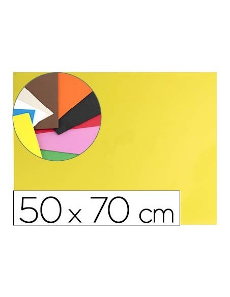 GOMA EVA LIDERPAPEL 50X70CM 60G/M2 ESPESOR 1.5MM AMARILLO