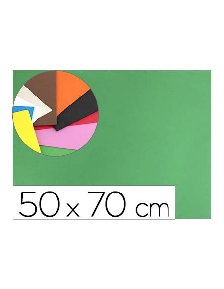GOMA EVA LIDERPAPEL 50X70CM 60G/M2 ESPESOR 1.5MM VERDE