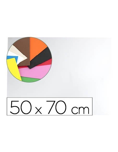 GOMA EVA LIDERPAPEL 50X70CM 60G/M2 ESPESOR 1.5MM BLANCO