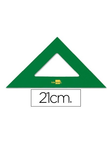 ESCUADRA LIDERPAPEL 21 CM ACRILICO VERDE