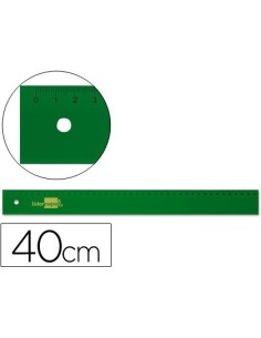 REGLA LIDERPAPEL 40 CM ACRILICO VERDE