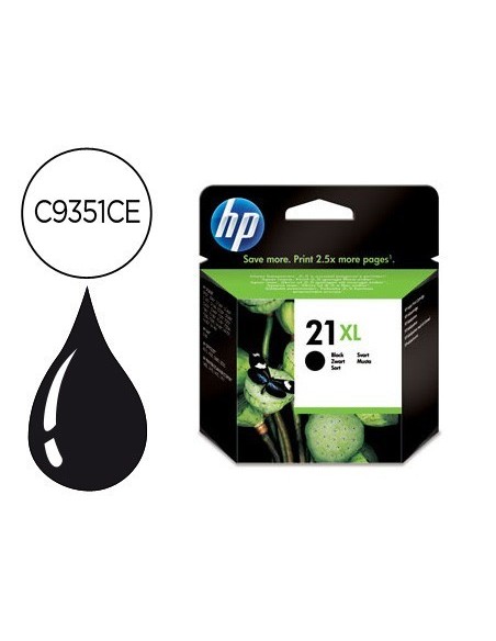 INK-JET HP 21XL NEGRO -600PAG- HP DESKJET 3920 3940 D1360 D1460 D1470 D1560 D2330 D2360 D2430