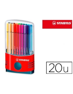 ROTULADOR STABILO PUNTA DE FIBRA PEN 68 COLOR PARADE ESTUCHE DE 20 ROTULADORES