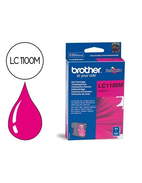 INK-JET BROTHER LC-1100M MAGENTA 325 PAG