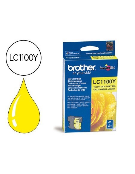 INK-JET BROTHER LC-1100Y AMARILLO 325 PAG