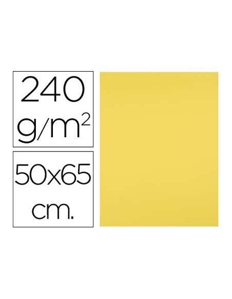 CARTULINA LIDERPAPEL 50X65 CM 240G/M2 AMARILLO LIMON