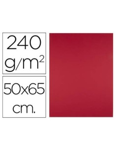 CARTULINA LIDERPAPEL 50X65 CM 240G/M2 ROJO NAVIDAD