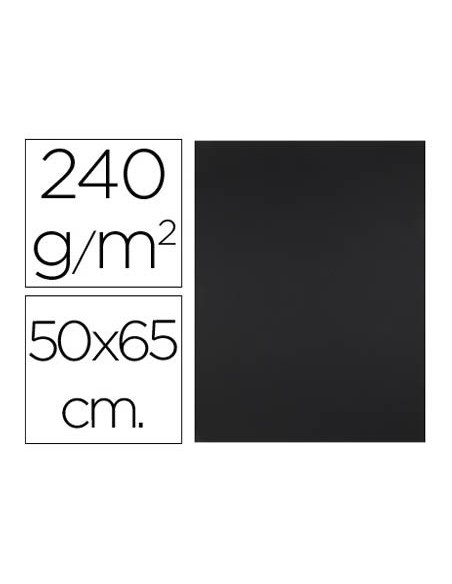CARTULINA LIDERPAPEL 50X65 CM 240G/M2 NEGRO
