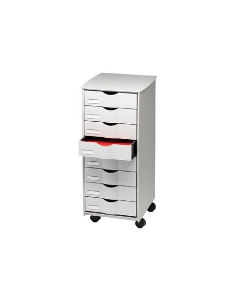MUEBLE AUXILIAR FAST-PAPERFLOW PARA OFICINA 8 CAJONES EN COLOR GRIS 5X825X382 71,5X31,6X34,3 CM