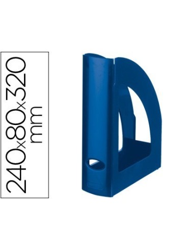 REVISTERO PLASTICO Q-CONNECT AZUL OPACO