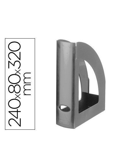 REVISTERO PLASTICO Q-CONNECT GRIS OPACO