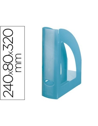 REVISTERO PLASTICO Q-CONNECT TURQUESA TRANSLUCIDO