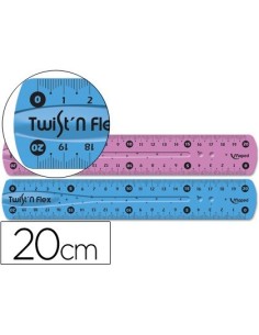 REGLA MAPED PLASTICO FLEXIBLE 20 CM COLORES SURTIDOS
