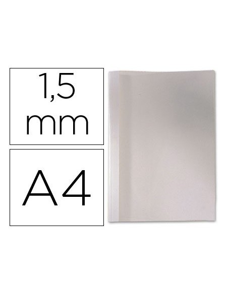 TAPA DE ENCUADERNACION TERMICA DE PVC Y CARTULINA LOMO DE 1,5MM CAJA DE 100 UNIDADES