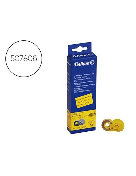 CINTA MAQUINA PELIKAN PARA BROTHER OLYMPIA TA GRUPO 143C LIFT-OFF -PACK 5 UNIDADES
