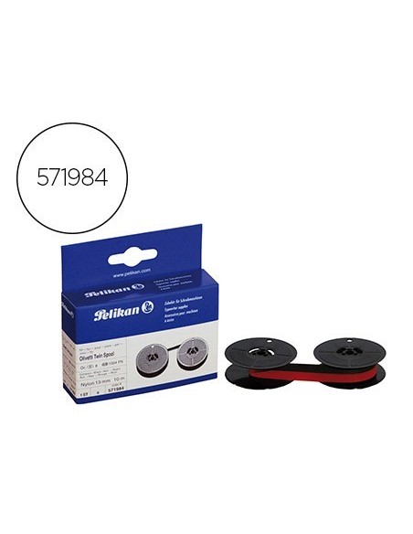 CINTA MAQUINA PELIKAN PARA OLIVETTI GRUPO 8D NYLON NEGRO/ROJO