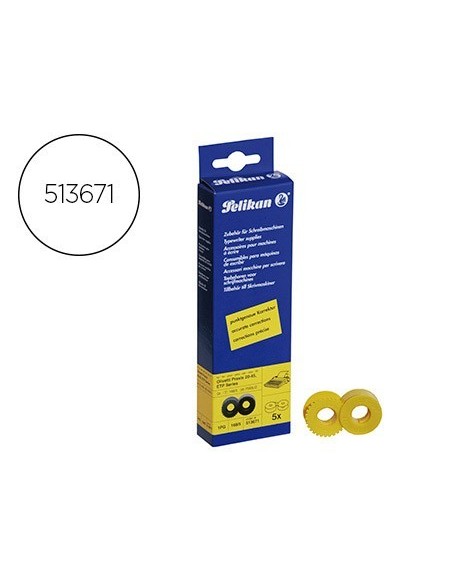 CINTA MAQUINA PELIKAN PARA OLIVETTI PRAXIS 40/45 GRUPO 168/5 LIFT-OFF PACK DE 5