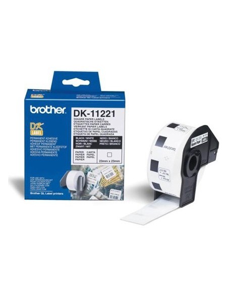 ETIQUETA BROTHER DK-11221 23X23 MM 1000 ETQ PARA IMPRESORAS QL