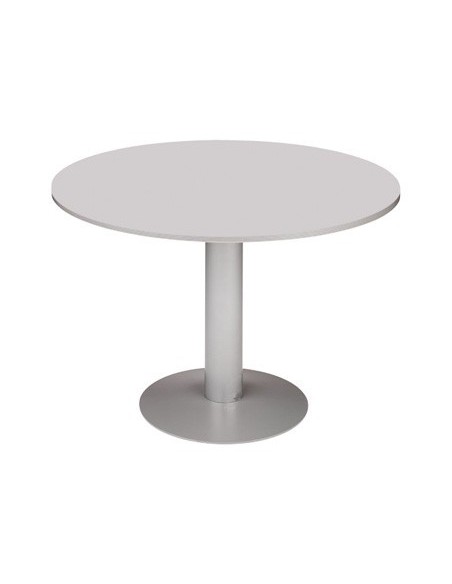 MESA REUNION REDONDA MEETING 3005AT01 ESTRUCTURA ALUMINIO TABLERO HAYA 100 CM DIAMETRO