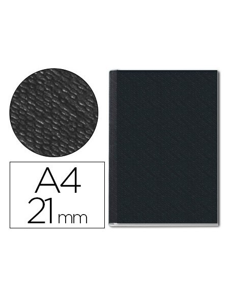 TAPA DE ENCUADERNACION CHANNEL RIGIDA 73950095 NEGRO LOMO 21 MM CAPACIDAD 210 HOJAS