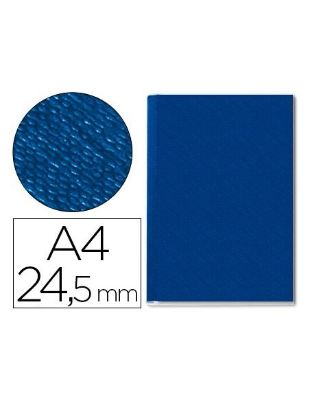 TAPA DE ENCUADERNACION CHANNEL RIGIDA 73960035 AZUL LOMO 24,5MM CAPACIDAD 245 HOJAS