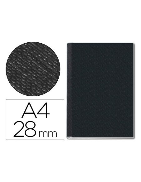TAPA DE ENCUADERNACION CHANNEL RIGIDA 73970095 NEGRO LOMO 28 MM CAPACIDAD 280 HOJAS