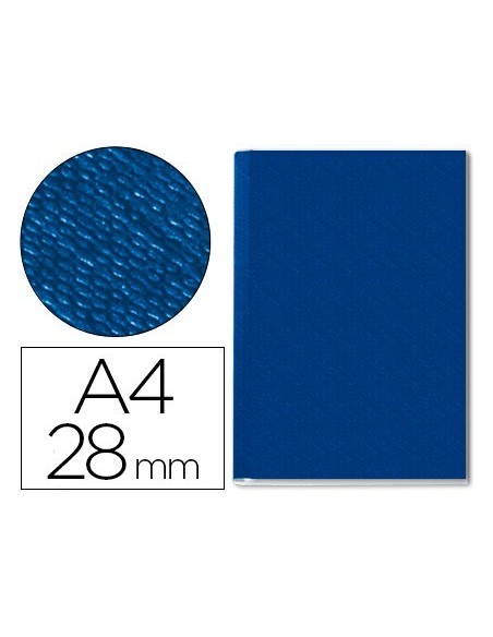 TAPA DE ENCUADERNACION CHANNEL RIGIDA 73970035 AZUL LOMO 28 MM CAPACIDAD 280 HOJAS