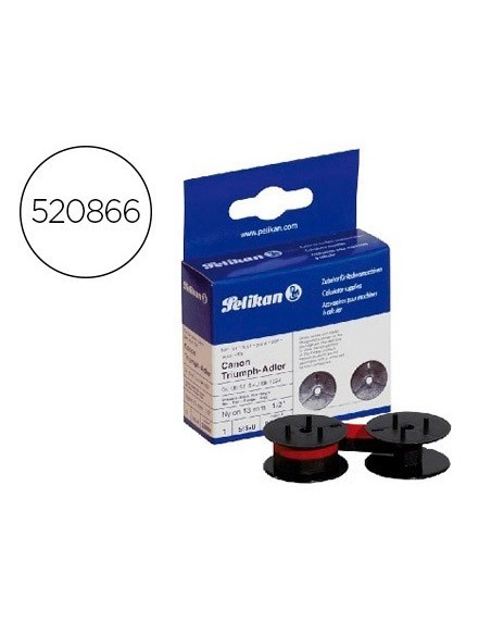 CINTA PARA MAQUINA PELIKAN GRUPO 51 NYLON NEGRO/ROJO