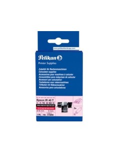 RODILLO ENTINTADO PELIKAN IR40T NEGRO/ROJO 2 UNID