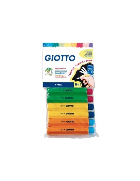 PORTATIZAS PLASTICO GIOTTO BLISTER DE 5+1 DE REGALO