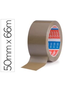 CINTA ADHESIVA TESA PVC COLOR MARRON 66 MT X 50 MM PARA EMBALAJE