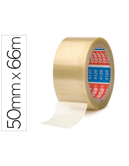 CINTA ADHESIVA TESA PVC TRANSPARENTE 66MT X 50 MM PARA EMBALAJE