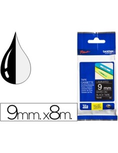 CINTA BROTHER TZE-325 NEGRO-BLANCO 9MM LONGITUD 8MT