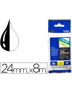 CINTA BROTHER TZE-355 NEGRO-BLANCO 24MM LONGITUD 8MT