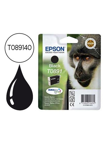 INK-JET EPSON T0891 NEGRO STYLUS S20 / SX-100 / SX-110