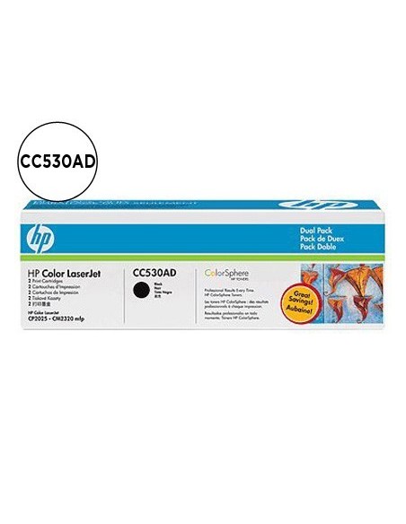 TONER HP LASERJET COLOR CP2025 NEGRO 3.500 PAG -PACK 2-