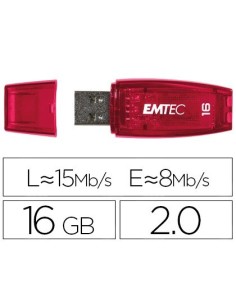 MEMORIA USB EMTEC FLASH C410 16 GB 2.0 ROJO