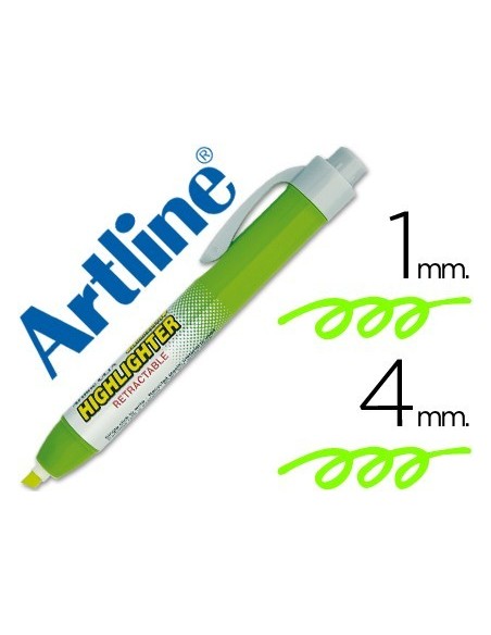 ROTULADOR ARTLINE CLIX FLUORESCENTE EK-63 VERDE PUNTA BISELADA 4.00 MM