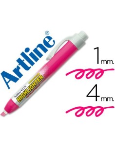ROTULADOR ARTLINE CLIX FLUORESCENTE EK-63 ROSA PUNTA BISELADA 4.00 MM