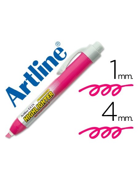 ROTULADOR ARTLINE CLIX FLUORESCENTE EK-63 ROSA PUNTA BISELADA 4.00 MM