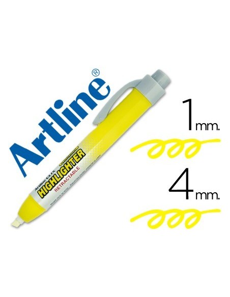 ROTULADOR ARTLINE CLIX FLUORESCENTE EK-63 AMARILLO PUNTA BISELADA 4.00 MM